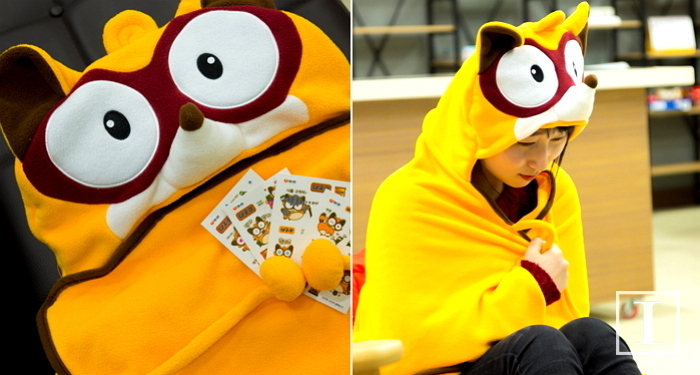 귀여워 SNS서 난리난 ‘너구리 후드 담요’ 사진 4