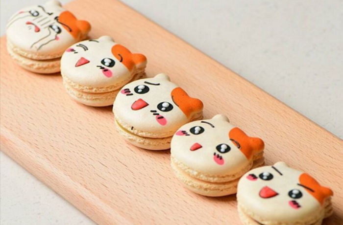 정말 먹기 아까울 정도로 너무 귀여운 ‘에비츄 마카롱’