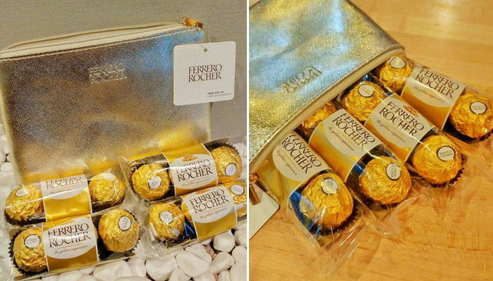 GS25에만 판다는 ‘페레로로쉐’ 쏙 들어가 있는 은빛 파우치