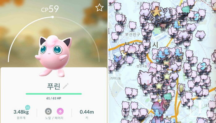 ‘핑크핑크한’ 삐삐·푸린으로 도배된 ‘포켓몬 고’ 현재 상황