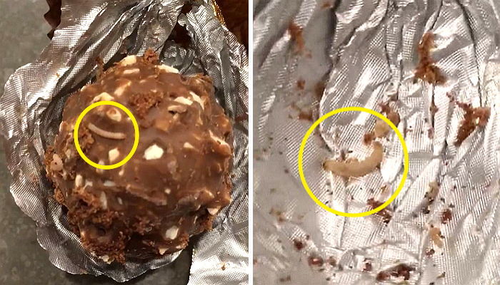 “‘페레로로쉐’ 초콜릿 안에서 애벌레가 발견됐어요”