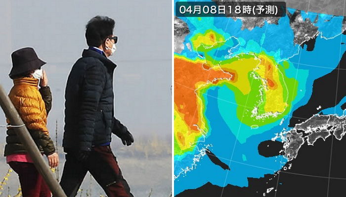 비 그치자 하루만에 한반도로 몰려온 중국발 미세먼지