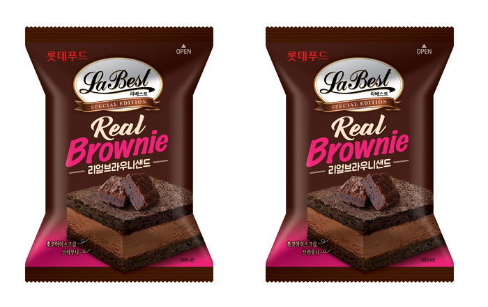 롯데푸드, ‘라베스트 리얼브라우니샌드’ 아이스크림 출시