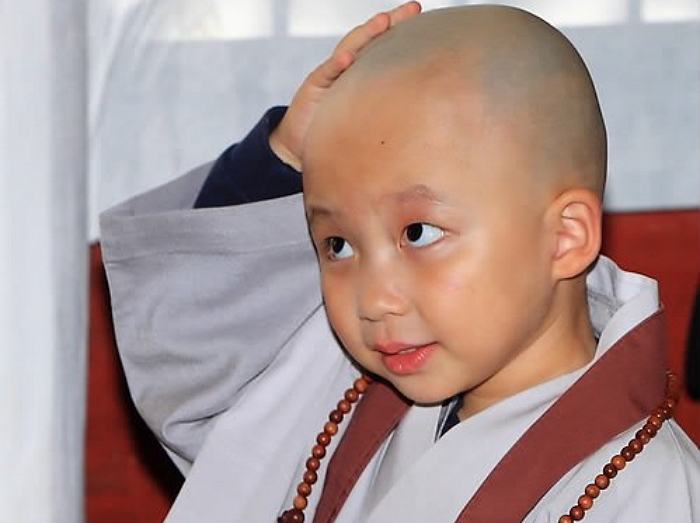 부처님 오신 날 앞두고 삭발한 동자승들 (사진 5장)