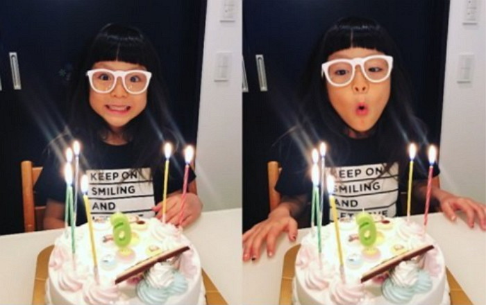 “생일 축하해 딸”···케이크 앞 장난기 가득한 사랑이 사진 올린 추성훈