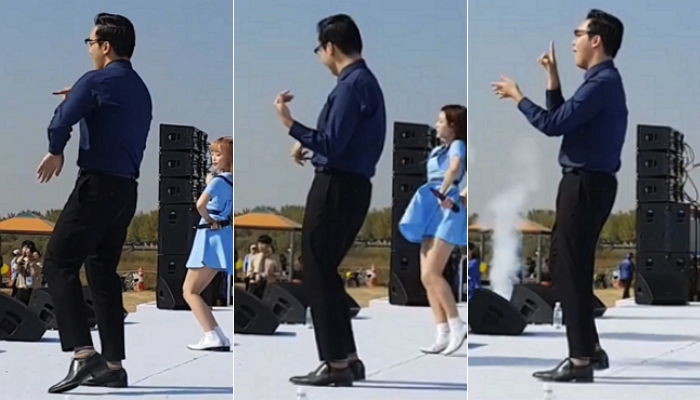 에이프릴 무대 수화 통역하며 흥에 겨워 함께 춤추는 통역사 (영상)