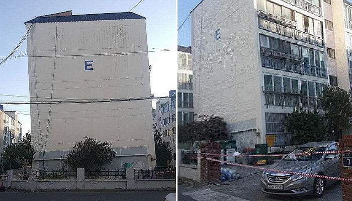 ‘규모 5.4 강진’으로 피사의 사탑처럼 기울어버린 포항의 한 아파트