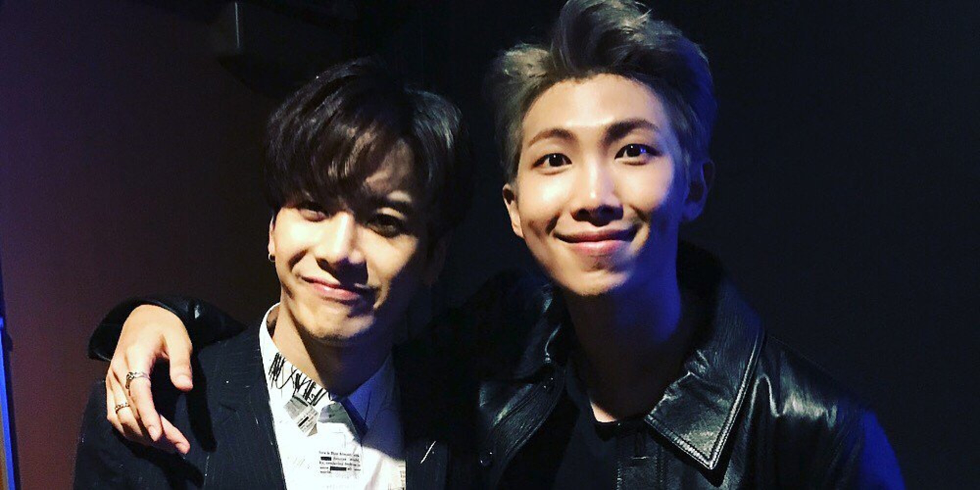 <b>Jackson</b> and RM posed together at the &apos;2017 American Music Awards.