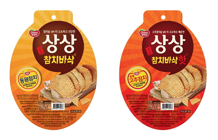 동원F&B, 참치 넣어 만든 어육 스낵 ‘상상 참치바삭’ 2종 출시