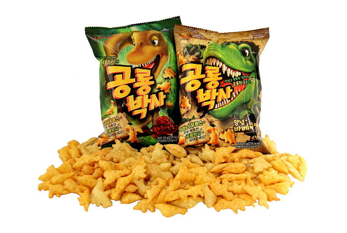 롯데제과, 다섯가지 공룡 모양 스낵 ‘공룡 박사’ 2종 출시