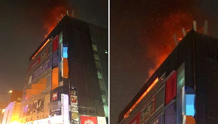 인사동 상가건물 옥상서 화재…수십명 대피 소동