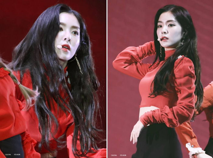 흑발에 크롭탑 입었을 뿐인데 ‘인형설’ 나오게 만든 ‘얼굴 천재’ 아이린