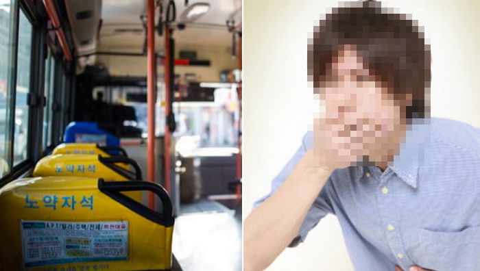 7211번 버스서 만취 남성이 여학생 가방에 토하고 그냥 내리자 생긴 일