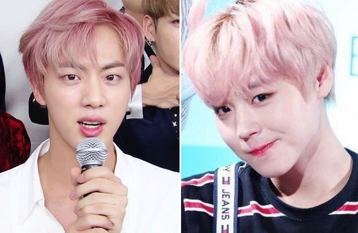 핑크 머리로 역대급 미모 뽐내며 ‘벚꽃 인간’ 인증한 남자 아이돌 8