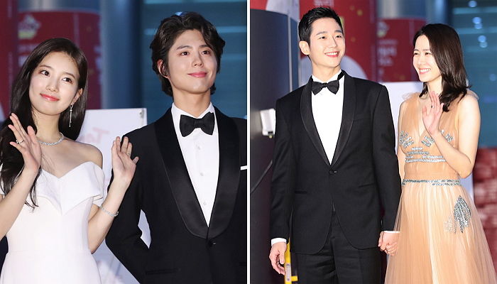백상 레드카펫서 미모 대결 펼치는 ‘손예진♥정해인vs수지♥박보검’