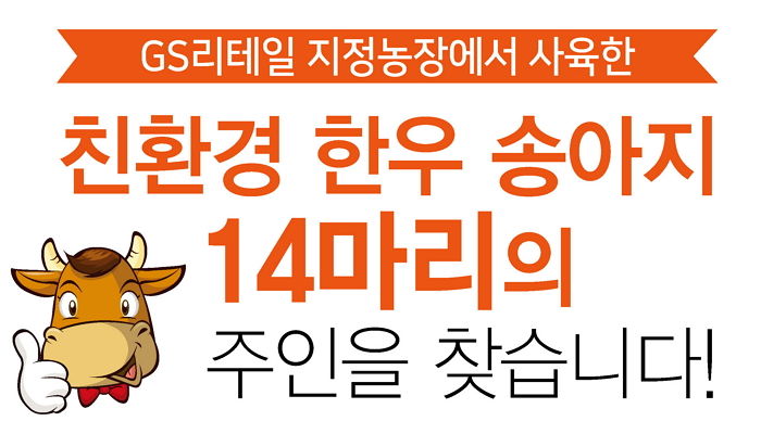 GS리테일, 고객에게 친환경 한우 송아지 14마리를 선물한다