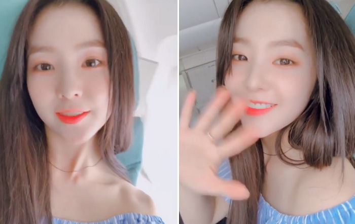 오프숄더 입고 ‘우윳빛’ 어깨라인 드러내며 과즙미 터진 ‘얼굴천재’ 아이린