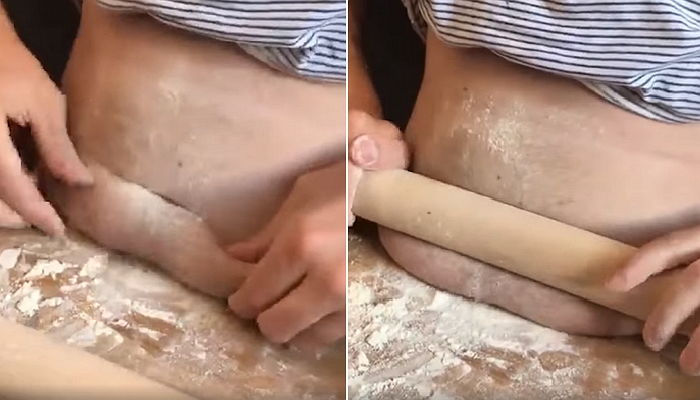 해외에서 유행하고 있는 쫄깃쫄깃 ‘밀가루+똥배’ 인증 방법 (영상)