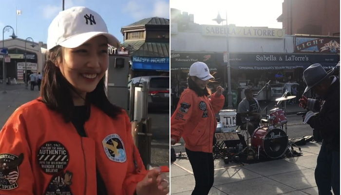 미국 길거리서 ‘스웩’ 넘치는 아재에게 배운 춤 따라 하는 레드벨벳 조이