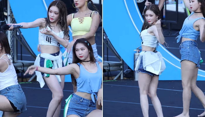 팡팡 터지는 물폭탄 맞으며 ‘갓뱅뱅’ 무대로 섹시 카리스마 뽐낸 청하