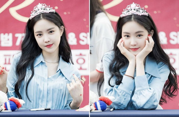 팬에게 예뻐보이려 ‘왕관’ 쓰고 ‘공주님’ 비주얼 뽐낸 손나은