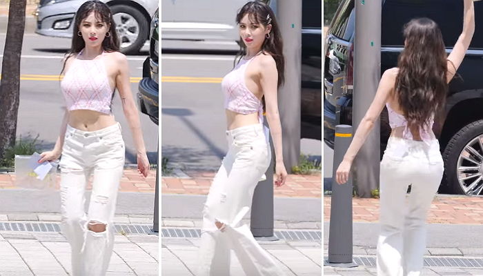 퇴근길 팬들 환호에 흥 폭발해 즉석 ‘섹시 댄스’ 선보인 ‘패왕색’ 현아