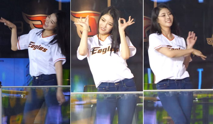 시구하러 갔다 ‘러빙유’ 듣고 흥 폭발해 관중석에서 폭풍 댄스 춘 아이돌 멤버