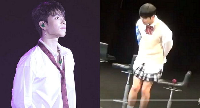 ‘벌칙’으로 입은 ‘여자 교복 치마’ 너무 짧아 쩔쩔 맨 아이콘 구준회