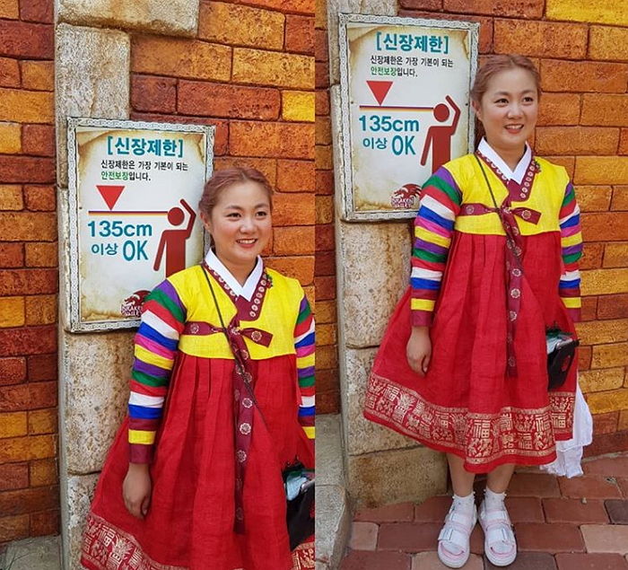 색동저고리 입고 ‘135cm’ 신장제한 가뿐하게(?) 통과한 박나래