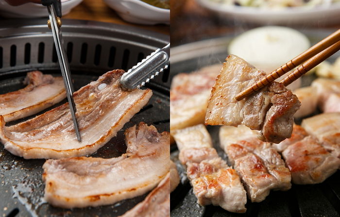 “삼겹살이 맛있게 제대로 익었을 때 나는 소리는 이렇다”