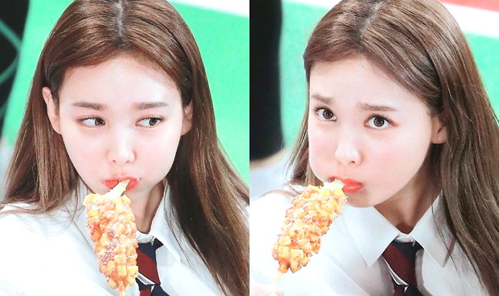 볼 빵빵해질 정도로 핫도그 ‘폭풍 흡입’하는 트와이스 나연