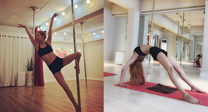 멍투성이 다리로 폴댄스 연습하며 선명한 ‘11자 복근’ 드러낸 마마무 솔라