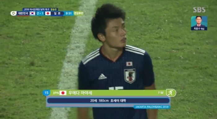 한국, ‘금메달’ 눈앞에서 일본에 1골 먹혔다···“충격의 2-1”