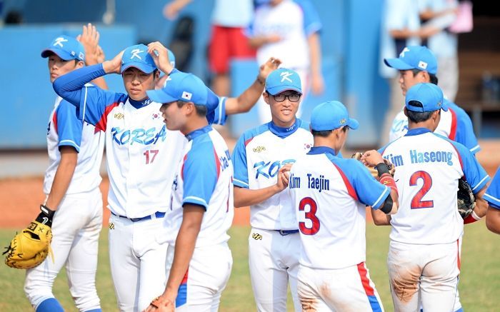 안타 28개 때리며 홍콩 상대로 41-0 대승 거둔 한국 청소년 야구팀