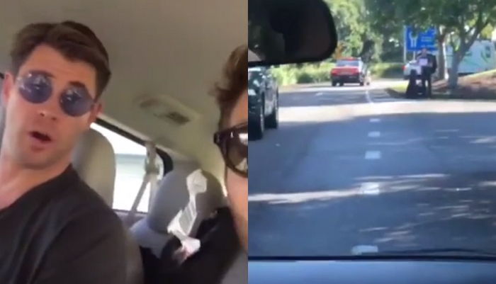 히치하이킹 시도하는 남성 ‘헬리콥터’로 픽업 시켜준 ‘현실판 영웅’ 헴스워스