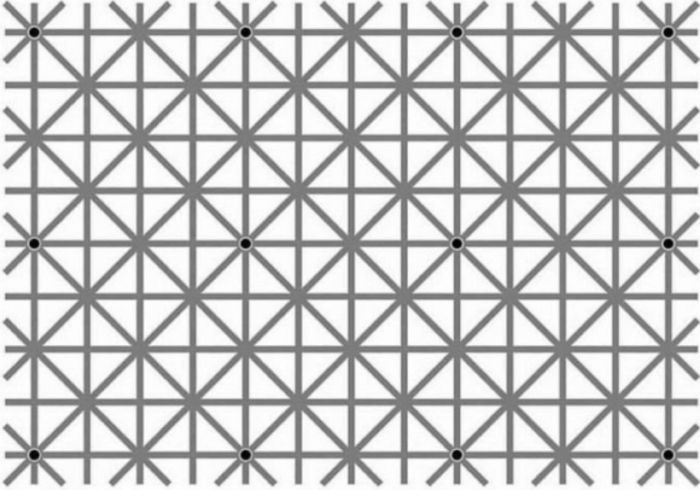 “점 4개 이상은 절대 볼 수 없다” 생물학자가 공개한 두 눈 의심케 하는 ‘착시 그림’