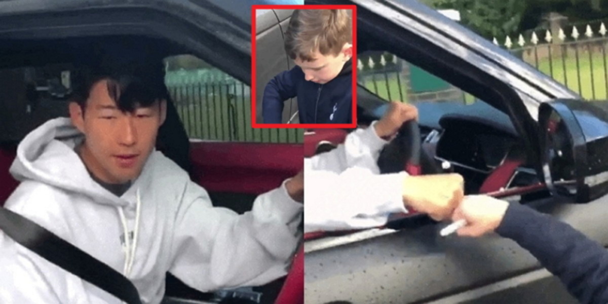 ‘퇴근’하다가도 멈춰서 꼬마팬에게 사인해주는 ‘쏘스윗’ 손흥민
