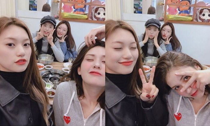 바쁜 와중에도 저녁 함께 먹으며 변함없는 우정 과시한 ‘아이오아이’