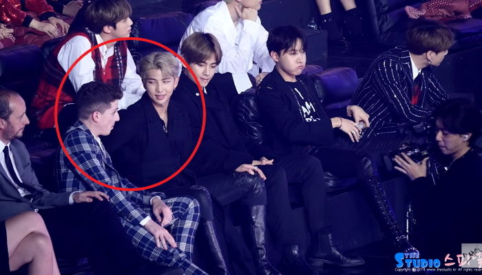 시상식 내내 찰리푸스 옆에 딱 붙어앉아 영어로 대화나눈 방탄 RM