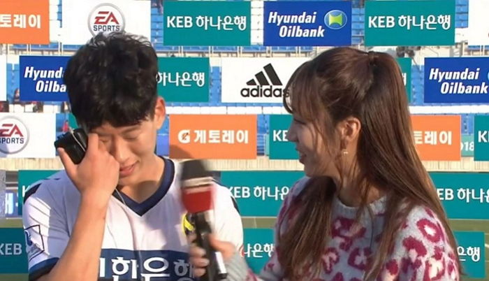 인천 살린 23살 선수 ‘데뷔골’ 인터뷰하며 ‘눈물’ 흘린 여성 아나운서
