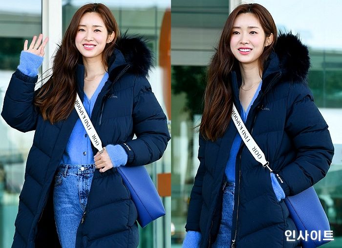 ‘우아+청순미’로 공항 사로잡은 ‘사복 여신’ 차정원