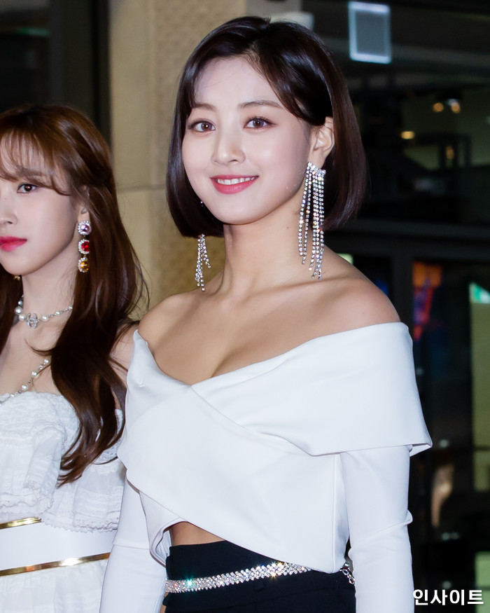 트와이스 지효가 28일 오후 인천 중구 파라다이스시티 아트스페이스 플라자에서 열린 '2018 아시아 아티스트 어워즈'에 참석해 레드카펫을 밟고 있다. / 사진=고대현 기자 daehyun@