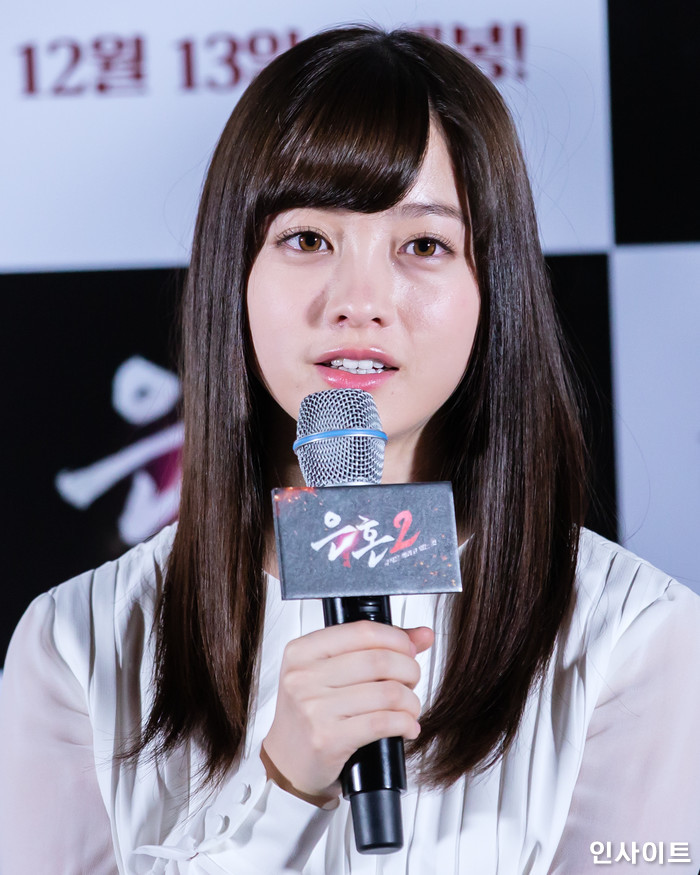 하시모토 칸나가 30일 오전 서울 중구 을지로 메가박스 동대문에서 열린 영화 ‘은혼2: 규칙은 깨라고 있는 것’ 언론시사회에 참석해 포즈를 취하고 있다. / 사진=고대현 기자 daehyun@