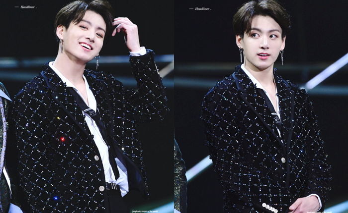 시상식서 상 받는 워너원에 사랑의 ‘하트 따발총’ 날린 ‘절친’ 정국