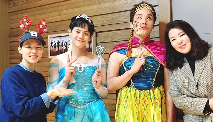 우람한 팔뚝 뽐내며 겨울왕국 ‘엘사’ 코스프레한 양요섭