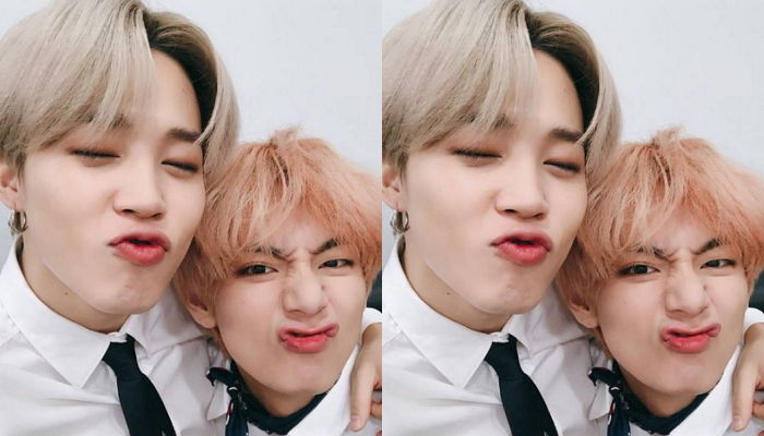 ‘4년 전’과 똑같은 포즈·표정으로 ‘훈훈 우정’ 드러낸  방탄 지민X뷔