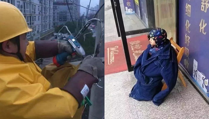 영하에 ‘전봇대’ 위에서 일하는 아빠가 걱정된 3살 아들이 선택한 방법