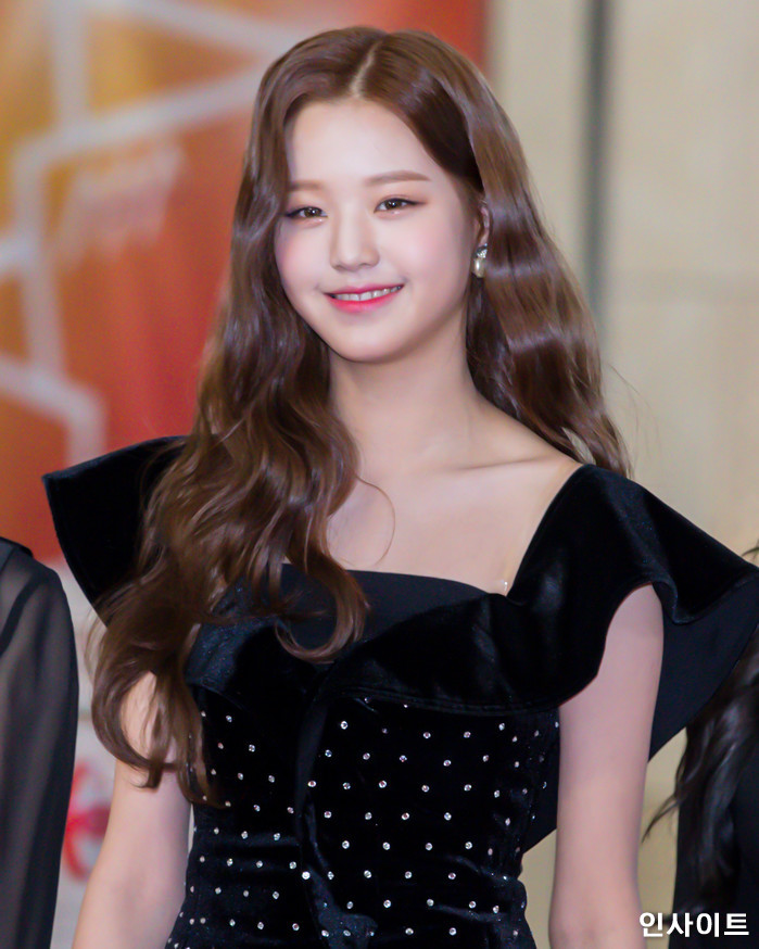 아이즈원 장원영이 28일 오후 인천 중구 파라다이스시티 아트스페이스 플라자에서 열린 '2018 아시아 아티스트 어워즈'에 참석해 레드카펫을 밟고 있다. / 사진=고대현 기자 daehyun@