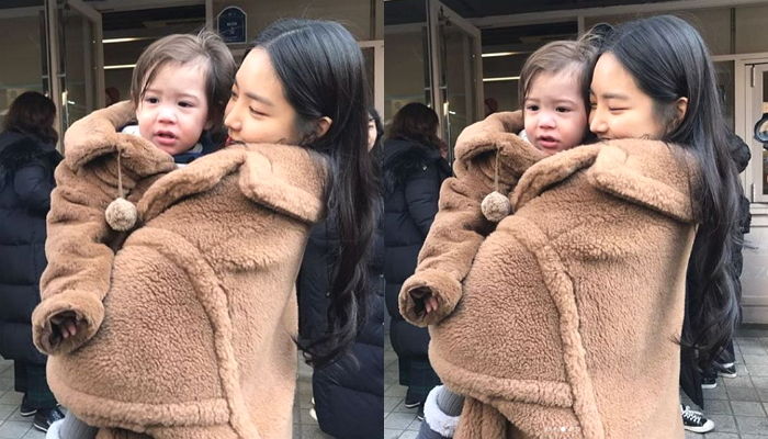 예쁜 손나은 누나와 헤어지기 싫어서 품에 ‘쏙’ 안겨 칭얼대는 건후