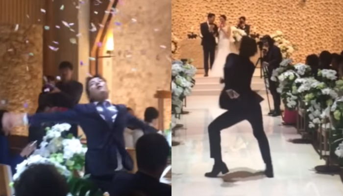 친누나 결혼식서 꽃가루 촥촥 뿌리며 시선 강탈 제대로 한 ‘존재감 甲’ 동생